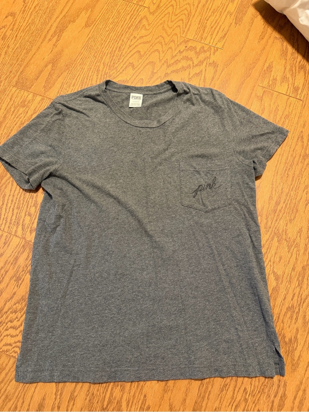 Victoria’s Secret PINK Women's Gray Pocket and Sequin T-Shirt
